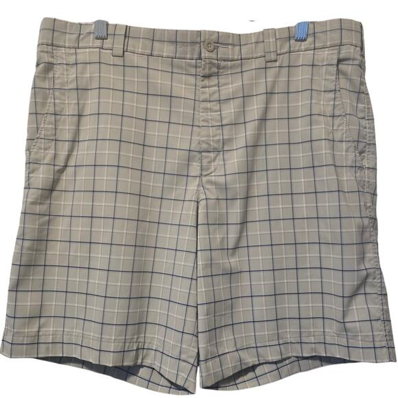 Nike Golf Other - Nike Golf Athletic Hiking Walking Casual Gray Blue Plaid Men's Shorts 36